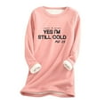 thumbnail image 2 of DPTALR Chemise Décontractée à Manches Régulières Imprimée pour Femmes Hiver Ample Vacances Col Rond, 2 of 3