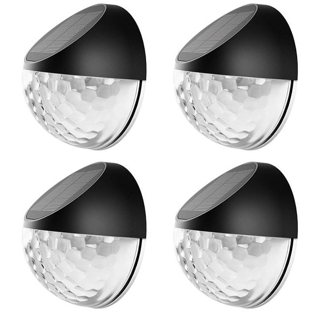 Estrela Solar LED Apliques para exterior IP65 Impermeable Luz blanca cálida Valla de pared Jardín Juego de 4
