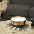 thumbnail image 2 of DecMode Copper Metal Sauvignon Blanc Scented Wide Hammered 70 oz 4 Wick Candle with White Wax, 2 of 7