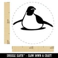 thumbnail image 2 of Cute Emperor Penguin Laying or Sliding on Belly Self-Inking Rubber Stamp Ink Stamper - Orange Ink - Mini 1/2 Inch, 2 of 7