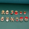 thumbnail image 4 of Pendientes navideños para pendientes navideños, árbol de Navidad, pendientes de copo de nieve para adolescentes, regalos de Navidad, 4 of 5
