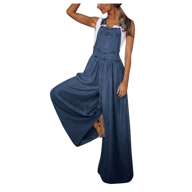 Vintage denim cheap jumpsuits for womens