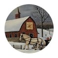 thumbnail image 4 of WYYP Snowman Snowman Round Tablecloth Great for Home Kitchen/Parties/Holiday Dinner 100% Polyester Fiber Christmas Waterproof Resistant Fabric White, 4 of 8