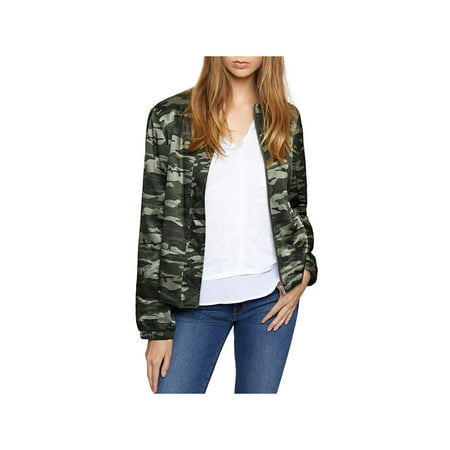 - Sanctuary Womens All You Need Is Me Camo Lightweight Bomber Jacket