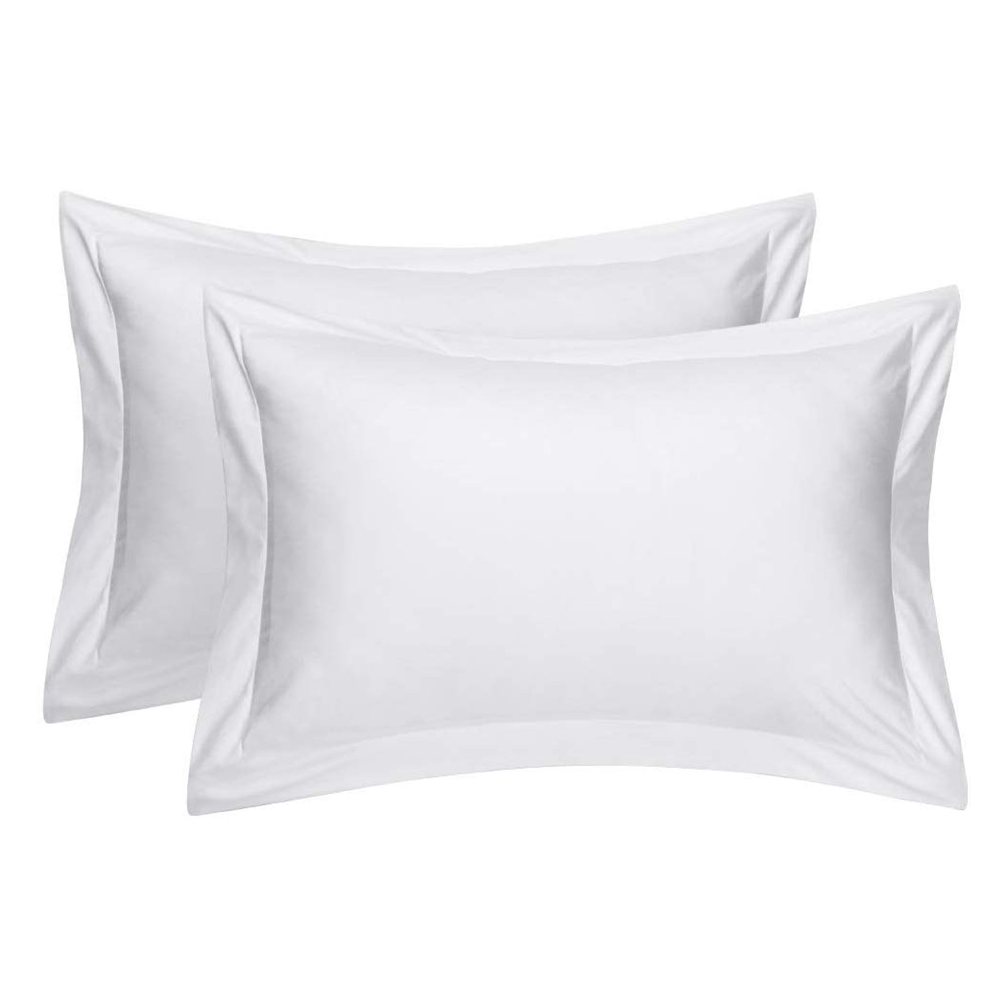 Cotton Metrics Heavy Quality King Pillow Shams Set of 2 White 800TC 100