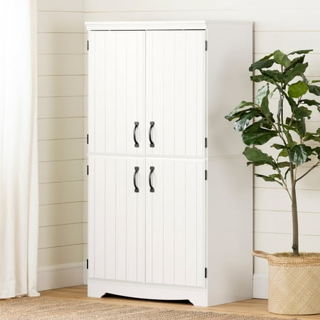 South Shore Farnel 4-Door Storage Cabinet, White