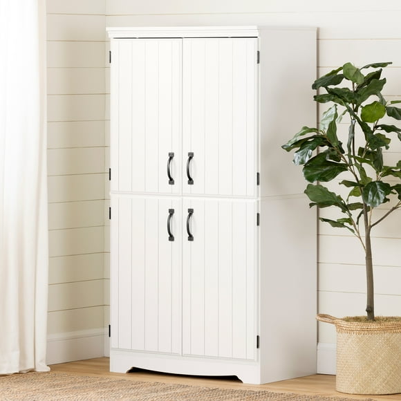 South Shore Farnel 4-Door Storage Cabinet, in Pure White