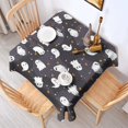 thumbnail image 2 of Dark Halloween Ghosts with Stars Square Tablecloth,Waterproof Square Table Cover,Wipeable Spillproof Washable Table Cover for Home Kitchen Party Decor 42"X42"(107x107cm), 2 of 6