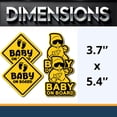 thumbnail image 2 of Baby on Board Sign Stickers High Intensity Safety Sign Baby in Car Feet Decal for Car Bumper Window (Yellow2), 2 of 6
