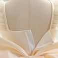 thumbnail image 6 of WMQPNNS Toddler Baby Girls Ruffle Dresses Tutu Pageant Wedding Flower Girl Dress Birthday Outfits Party Bowknot Gown, Dress for Age 2-3 Years, Yellow, 6 of 7