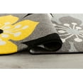 thumbnail image 2 of Oxford Collection Rugs - Yellow, Black, Grey, White, Modern Floral Design Premium Soft Area Rug(2'x7' Runner), 2 of 4