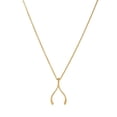 thumbnail image 1 of Collier Chaîne Charme en Os à Souhaits en Or Jaune 14k, 17 Pouces, 1 of 2