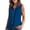 Blue, variant on Women's Sleeveless Collared Button Down Blouses, Summer Casual V-Neck Loose Fit Tank Tops, Lightweight Work Office Shirts, S-2XL