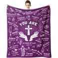 thumbnail image 1 of LHSHID Christian Gifts for Women Blanket Scripture Bible Verse Blanket Confirmation Baptism Gifts for Girl Religious Catholic Spiritual Gifts for Women 60x80in, 1 of 6