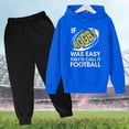 thumbnail image 3 of Youmylove Kids Football Letter Printed Hoodies Pants Hooded Children Casual 2PCS Fashion American Football Fans Sports Gift Leisure Streetwear, 3 of 3