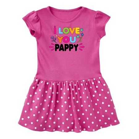 

Inktastic I Love You Pappy with Flowers Gift Toddler Girl Dress