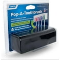 thumbnail image 4 of A Pop-A-Toothbrush Wall Mounted Holder With Germ Protecting Cover, Perfect For Traveling, Dorm Bathrooms and More, Holds 4 Toothbrushes- (Black) (57207), 4 of 4