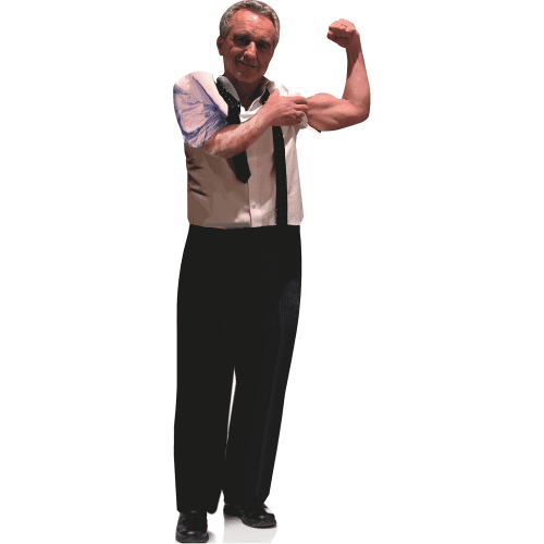 H38268 Robert F Kennedy Muscle Strong Arm Dept Health Cardboard Cutout Standee Standup