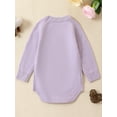 thumbnail image 3 of Bslissey Baby Girls Casual Sweater Romper 3M 6M 12M 18M 24M Long Sleeve Floral Embroidery Knit Jumpsuit Newborn Infant Cute Bodysuit Knitwear Daily Clothes, 3 of 8
