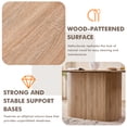 thumbnail image 5 of 63" Dining Table for 4 Person, [Rounded Corners] [Striped Pedestal Base] Farmhouse Modern Rectangle Kitchen Dinner Table, Beige, 5 of 7