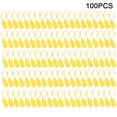 thumbnail image 1 of 100 etiquetas de identificación antirrobo para gestión de cables y bridas de bloqueo, etiquetas de cable desechables amarillas de 41 cm, 1 of 8