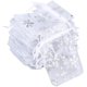 thumbnail image 1 of Bolsas de organza de copo de nieve para Navidad, 100 bolsas de regalo de organza blanca, bolsas de organza de 2.7 '' X 3.5 '' con cordón para Navidad, joyería de recuerdo de boda, 1 of 5