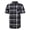 Black / Purple, variant on Men's Plaid Checkered Button Down Casual Short Sleeve Regular Fit Dress Shirt (Blue / White,S)