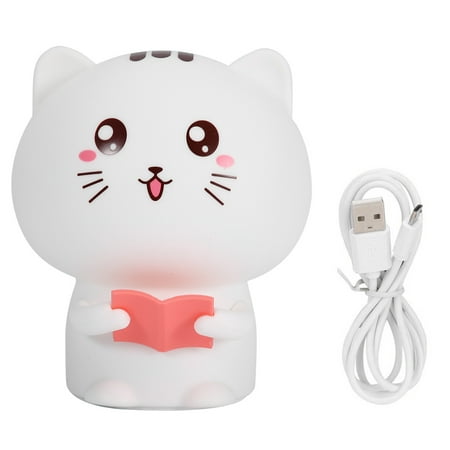 

USB Charging Cute Cat Shape LED Light Colorful Night Lamp for Home Bedroom Indoor Pink