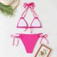 thumbnail image 5 of Traje de baño de 2 piezas para mujer, trajes de baño para mujer, bikini de tirantes de tubo de color liso para mujer, traje de baño de poliéster para mujer, 5 of 6