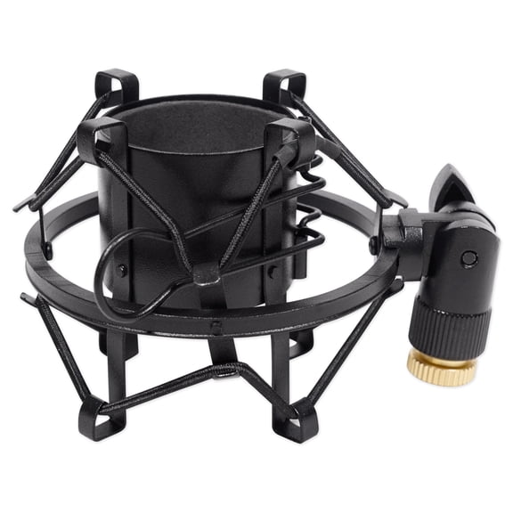 Rockville RockShock Black Studio Condenser Microphone Metal Shock Mount w/Foam