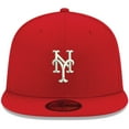 thumbnail image 2 of Men's New Era Red New York Mets White Logo 59FIFTY Fitted Hat, 2 of 6