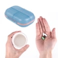 thumbnail image 4 of Unique Bargains 1 Pc 7 Grids Double Layer Pill Case Portable for Travel Clear Blue, 4 of 6