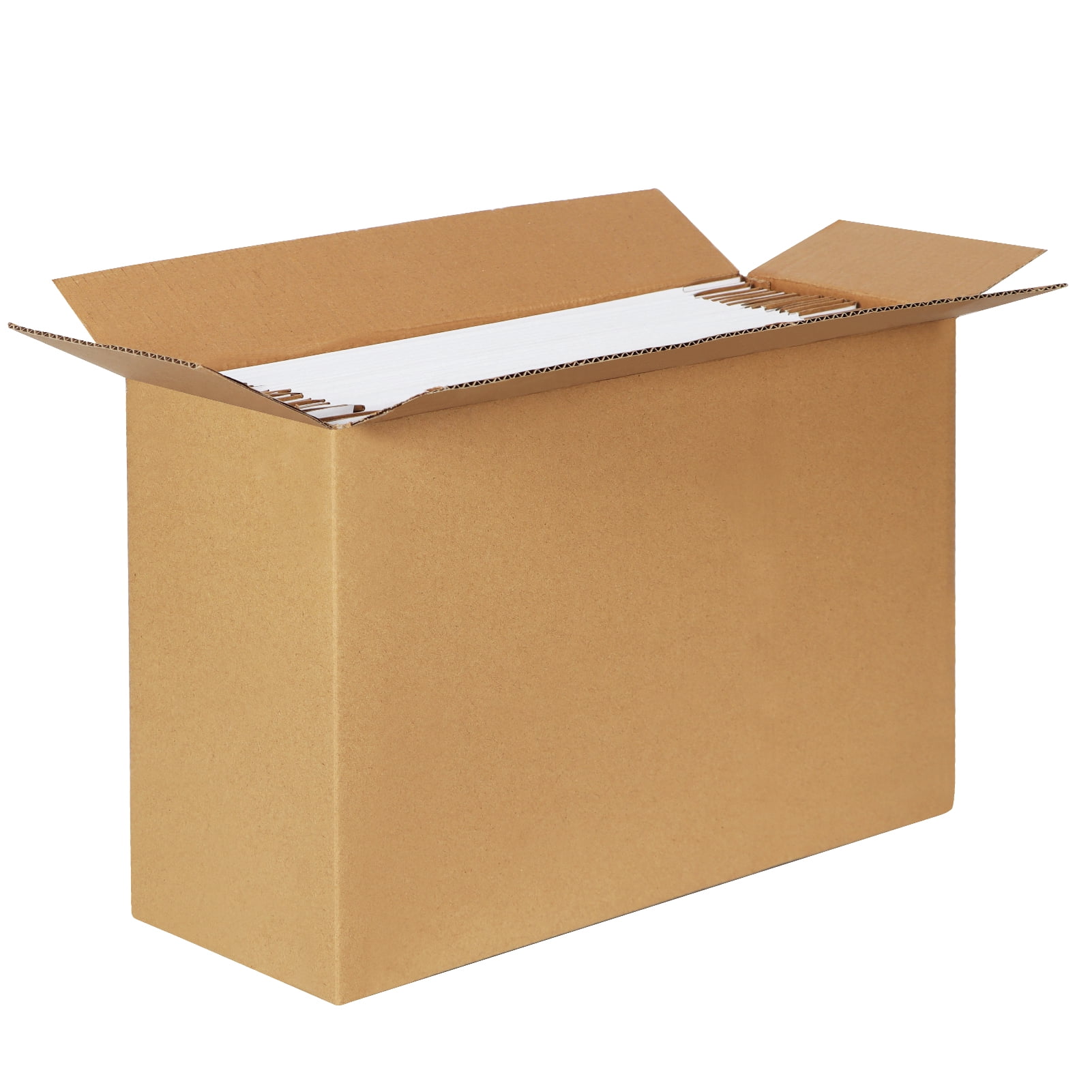 13x10x2 Shipping Boxes Set of 25, White Corrugated Cardboard Box for Small Business