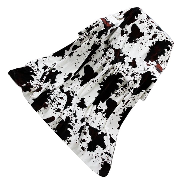Yuarrent La manta de lana grande arroja una piel suave y ligera, agradable para la piel y absorbente para todas las estaciones. Juegos de cama Vaca