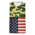 thumbnail image 4 of WREESH Men Camouflage Sleeveless Tank Top American Flag Patriotic Muscle Shirt Gym Workout Casual Tee, 4 of 4
