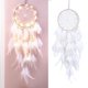 thumbnail image 5 of Atrapasueños hecho a mano con plumas blancas, decoración ligera para colgar en Con luz, 5 of 8
