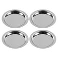 thumbnail image 4 of Porte-sac à Thé et Soucoupe Ensemble de 4 Petits sous-Verres Ronds en Acier Inoxydable pour Protection de Table, 4 of 9