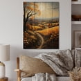 thumbnail image 2 of Designart "Countryside Harvest Gold Collage I" Landscape & Nature Print on Natural Pine Wood, 2 of 5