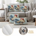 thumbnail image 6 of Vintage Rooster Outdoor Waterproof Pillow Covers, Striped Farmhouse Animals Watercolor Decorative Rectangle Throw Pillowcase Sofa Cushion Sham for Patio/Couch/Chair, 20"x12" 2 Pack, 6 of 8