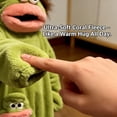 thumbnail image 3 of Silly Onesie Funny Big Mouth Monster Onesie Polar Fleece Hooded One Piece Pajamas Soft Plush Loungewear, No Shoes Included, 3 of 8