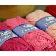 6 Pack Threadart 100% Pure Cotton Crochet Yarn | 50 gram Skeins | Worsted Medium #4 Yarn | 85 yds per Skein | 30 Colors Available | Off White #3503