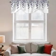 thumbnail image 3 of Spring Purple Tie Up Valance for Windows, Eucalyptus Leaves Adjustable Rod Pocket Tie Up Valance Curtains Window Treatment for Kitchen Bathroom Bedroom 42 X 18 Inch, 3 of 9