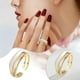 thumbnail image 4 of Anillo metálico de doble capa con goteo de aceite, femenino, versátil, temperamental, abierto y ajustable, 4 of 8