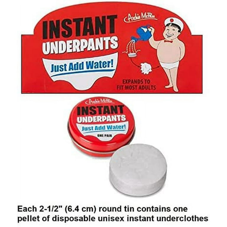Instant Underpants 2pcs Tin Can, Compressed Disposable Unisex Emergency  Underpants, Novelty Hilarious Funny Entertaining Prank Humorous Silly Gag  Gift Practical Joke