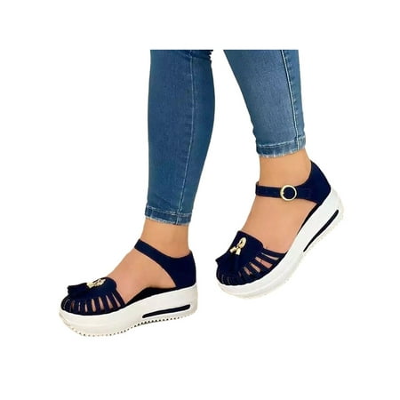 

UKAP Comfortable Slides Summer Sandals for Women Hollow Buckle Slip on Mules Athletic Walking Shoes