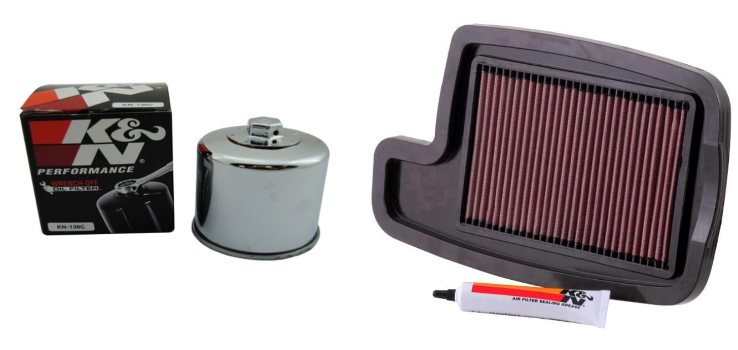 K&N Air and Oil Filter Chrome Kit for ATV/UTV ARCTIC CAT 400 4x4 2002