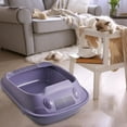 thumbnail image 4 of Caja de arena para gatos Yuyangstore antisalpicaduras con pala marco desmontable lados altos interior Morado 37x51x195cm, 4 of 6