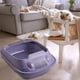 thumbnail image 4 of Caja de arena para gatos, orinal para gatitos con pala antisalpicaduras con lado alto para gatos de interior, fácil de limpiar, sin olor, accesorios , Morado 37x51x19,5cm Morado 37x51x195cm, 4 of 6