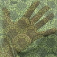 thumbnail image 3 of Mandala Tulle Curtains with Rod Pocket, Floral Circles Overlapping Symmetrical Design Curlicues Swirls Leaves, Sheer Drape for Wedding Party 2 Panels, 7 Sizes, Green Yellow, by Ambesonne, 3 of 3