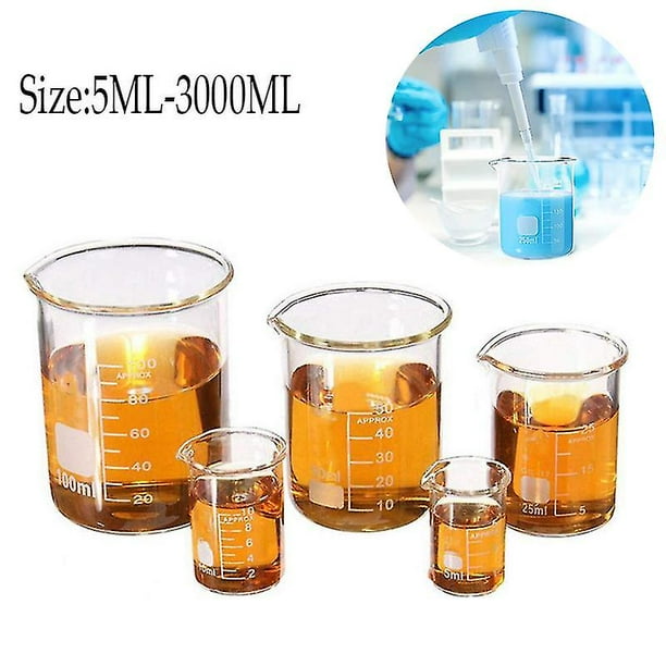 Tib 3000ml-5ml Vaso de vidrio Pyrex Borosilicato Gg-17 Vasos graduados Vasos de medición de química de vidrio